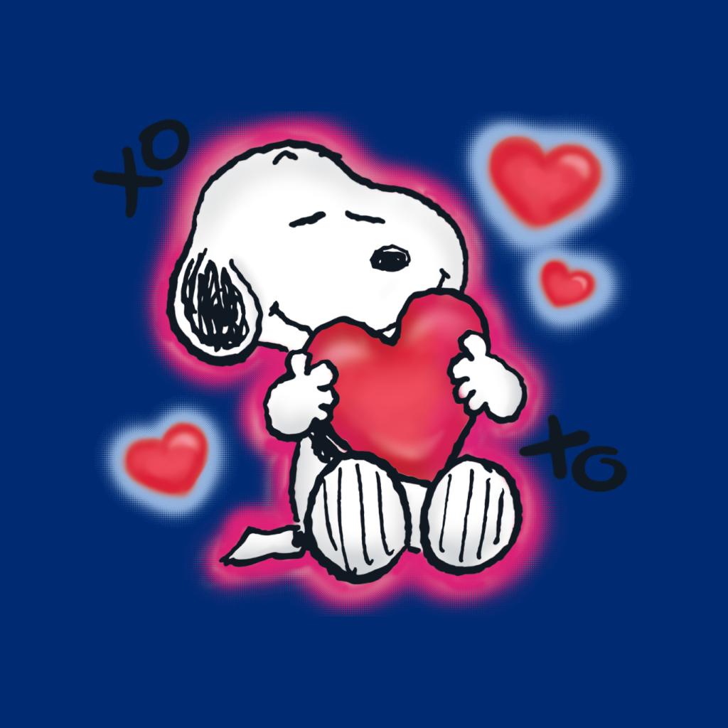 Peanuts Snoopy Hugging Love Heart Xo Women's T-Shirt-ALL + EVERY