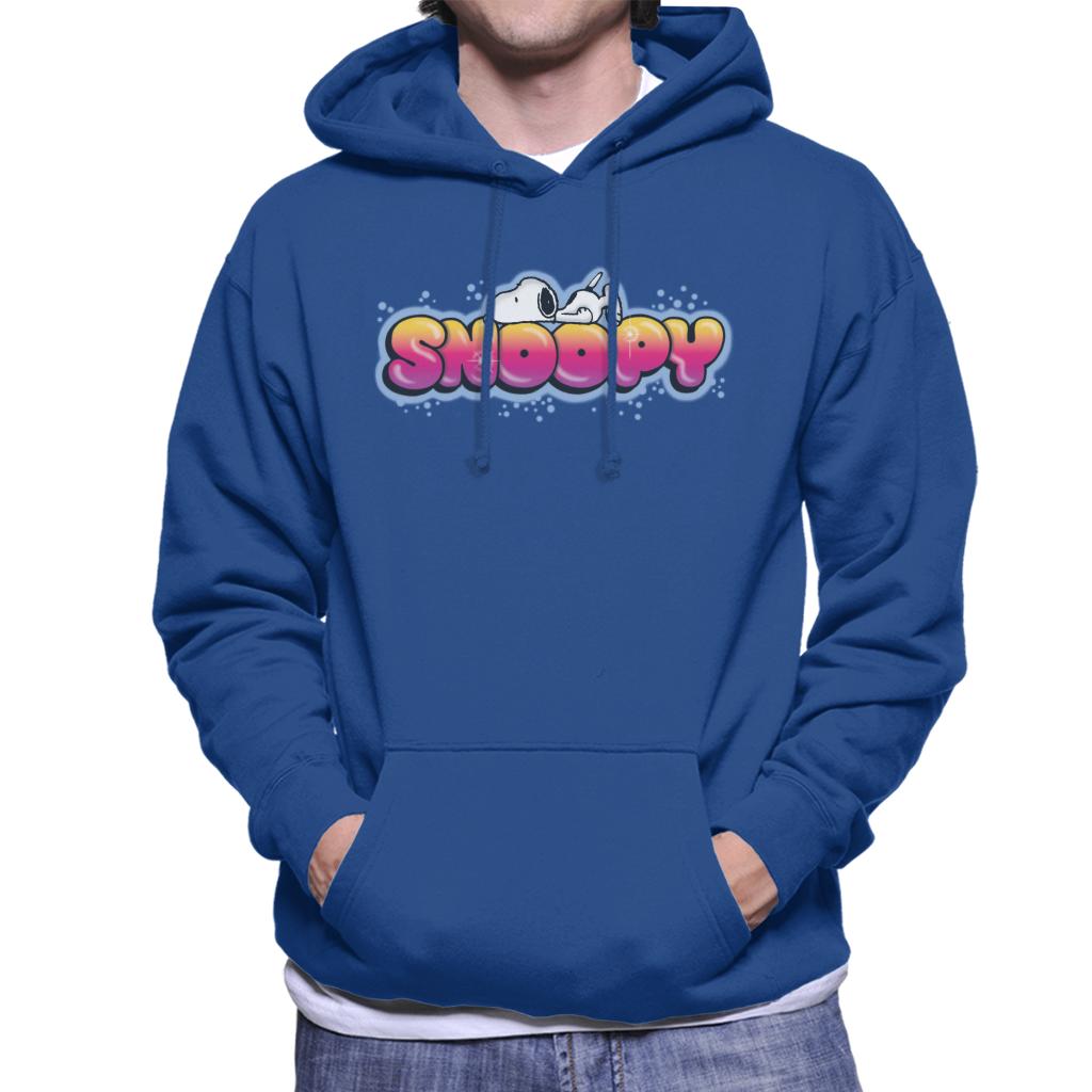 Peanuts Snoopy Lying On Front Men's Hooded Sweatshirt-ALL + EVERY