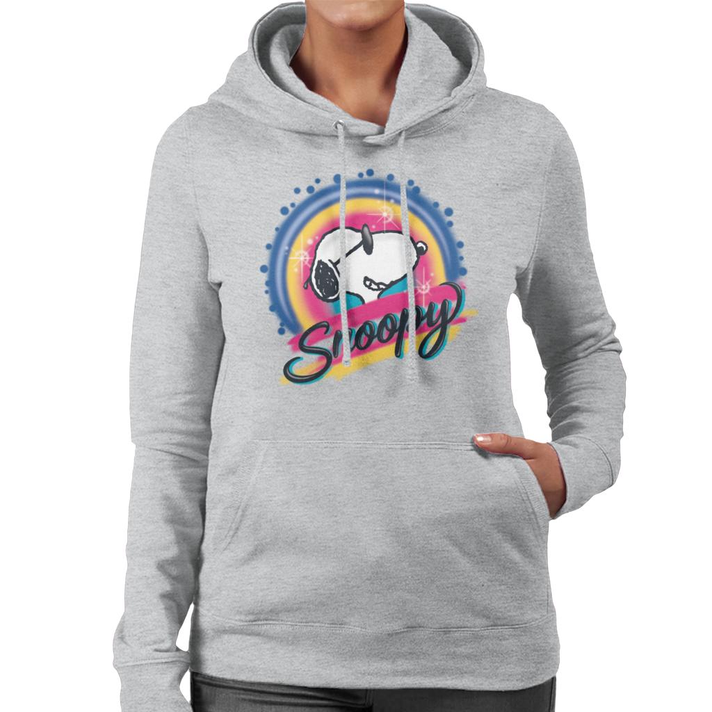 Peanuts Snoopy Wearing Sunglasses Colourful Women's Hooded Sweatshirt-ALL + EVERY