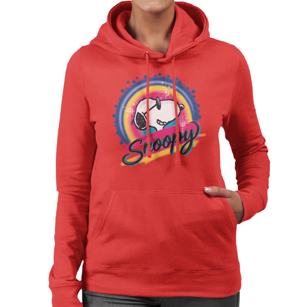 Peanuts Snoopy Wearing Sunglasses Colourful Women's Hooded Sweatshirt-ALL + EVERY