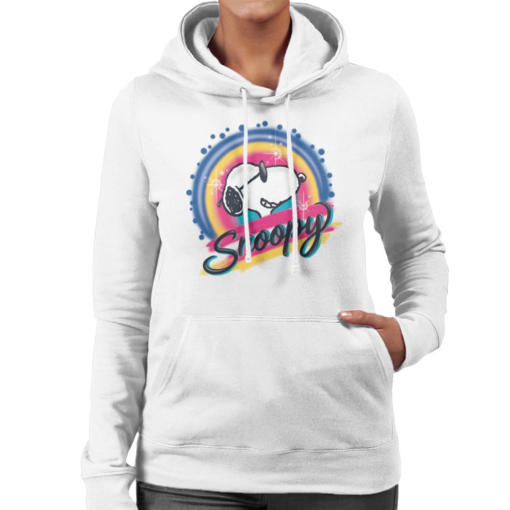 Peanuts Snoopy Wearing Sunglasses Colourful Women's Hooded Sweatshirt-ALL + EVERY