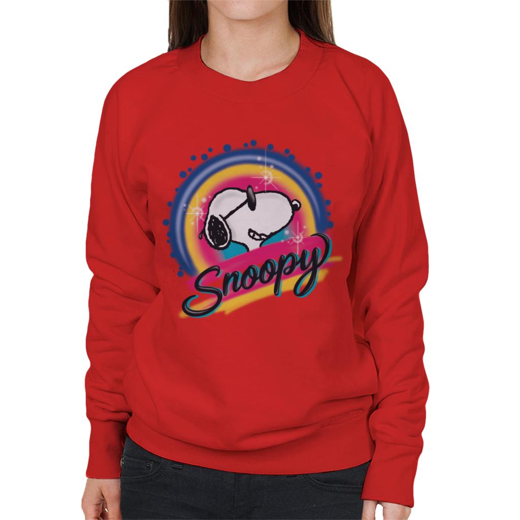 Peanuts Snoopy Wearing Sunglasses Colourful Women's Sweatshirt-ALL + EVERY