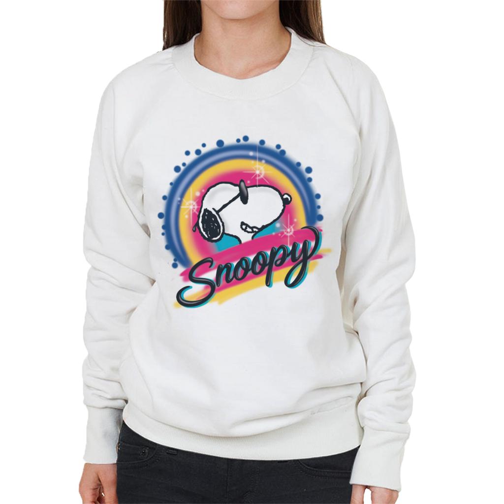 Peanuts Snoopy Wearing Sunglasses Colourful Women's Sweatshirt-ALL + EVERY