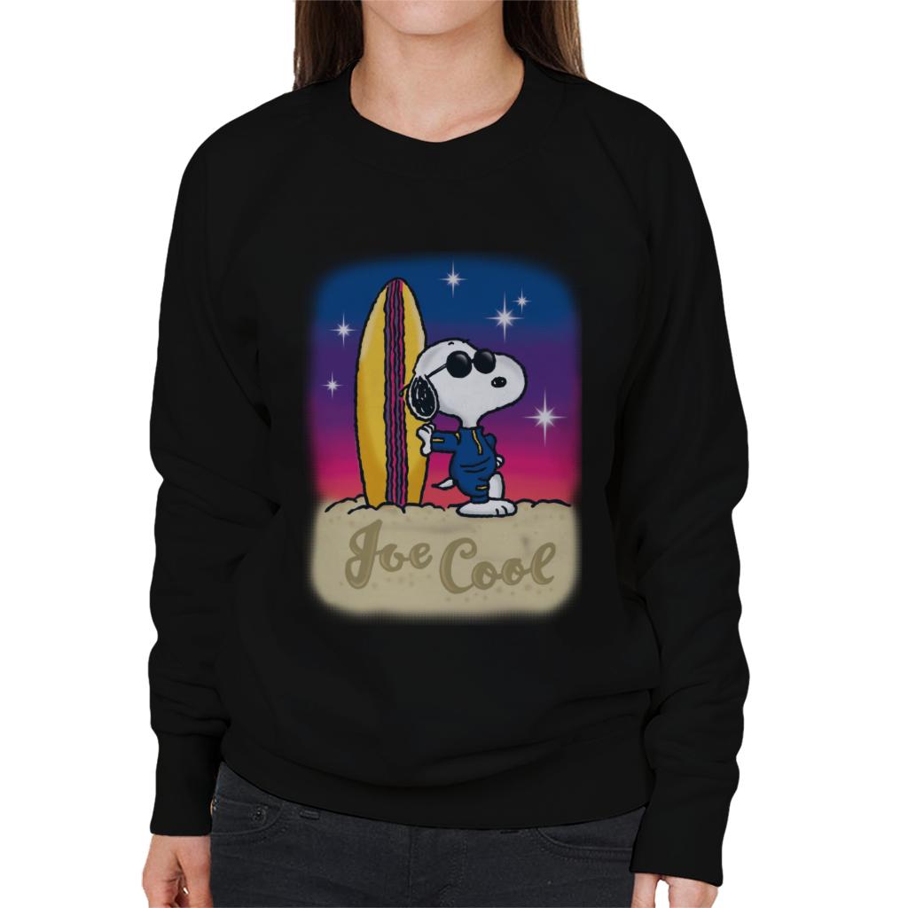 Peanuts Snoopy Cool Sunglass Surfer Women's Sweatshirt-ALL + EVERY