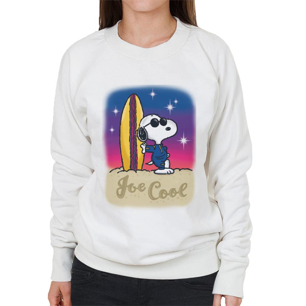 Peanuts Snoopy Cool Sunglass Surfer Women's Sweatshirt-ALL + EVERY