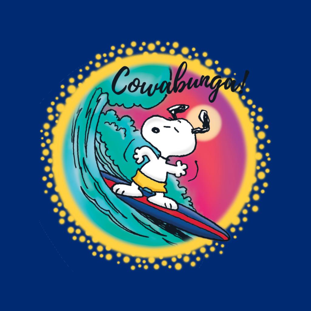 Peanuts Snoopy Surfing Cowabunga Women's T-Shirt-ALL + EVERY