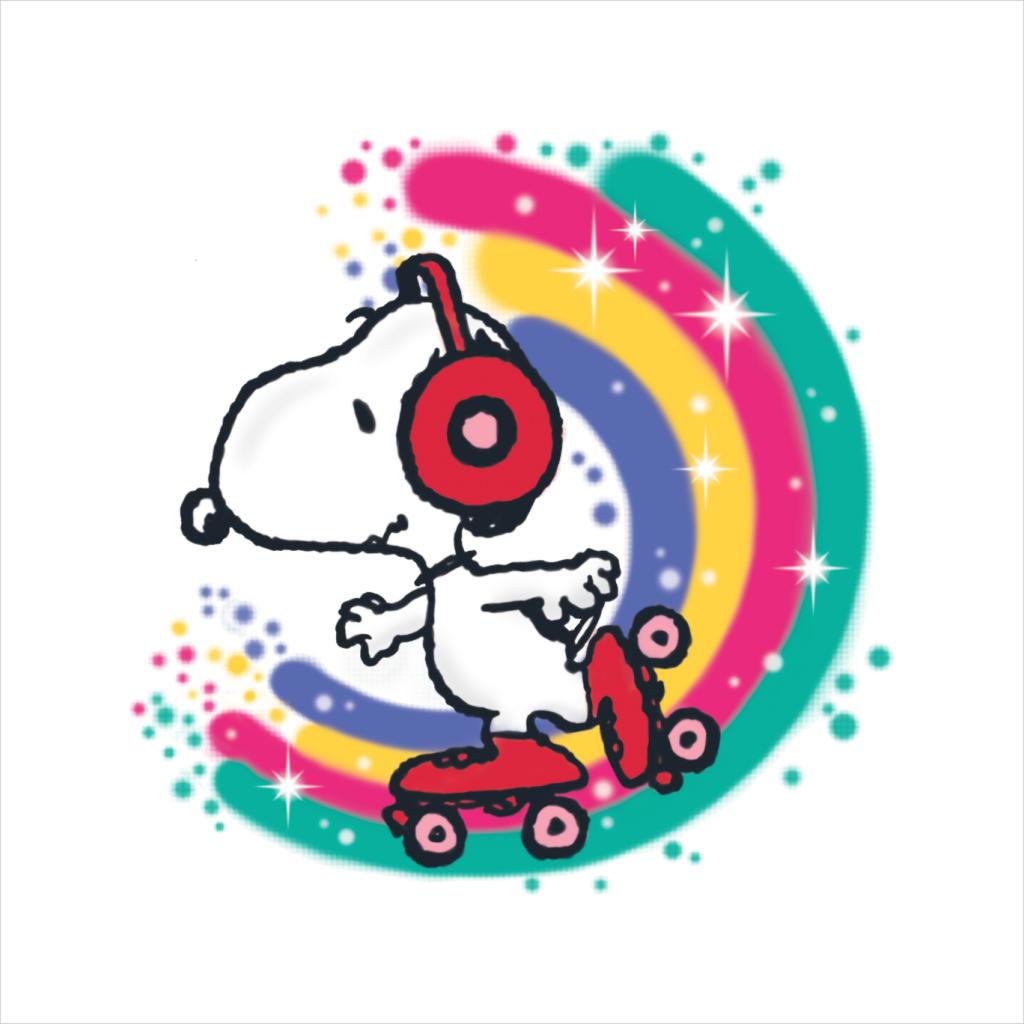 Peanuts Snoopy Roller Skating Rainbow Men's Sweatshirt-ALL + EVERY