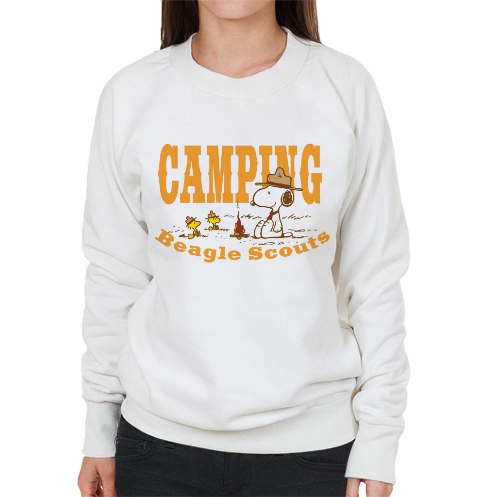 Peanuts Snoopy Woodstock Camping Beagle Scouts Women's Sweatshirt-ALL + EVERY