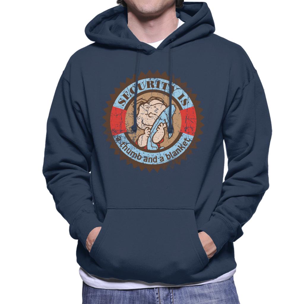 Peanuts Linus Van Pelt Security Is A Thumb And Blanket Men's Hooded Sweatshirt-ALL + EVERY