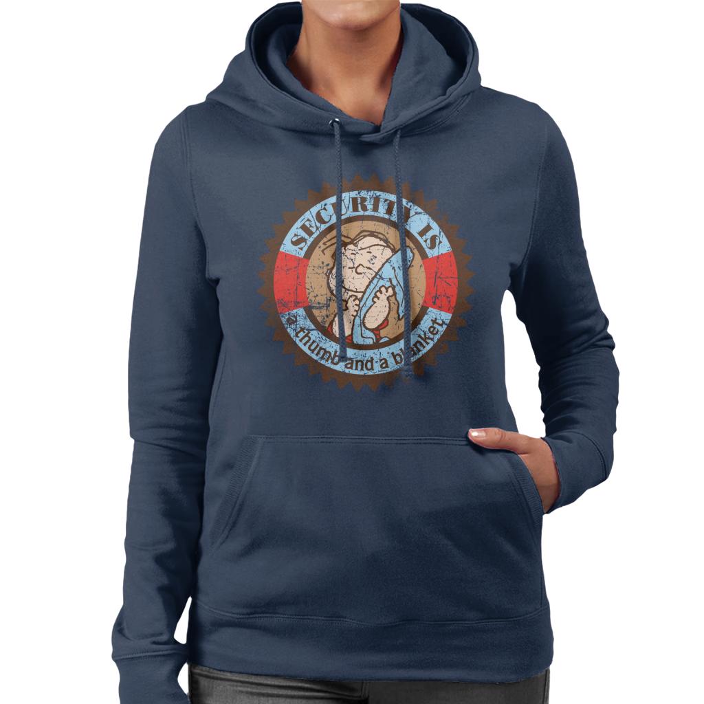 Peanuts Linus Van Pelt Security Is A Thumb And Blanket Women's Hooded Sweatshirt-ALL + EVERY