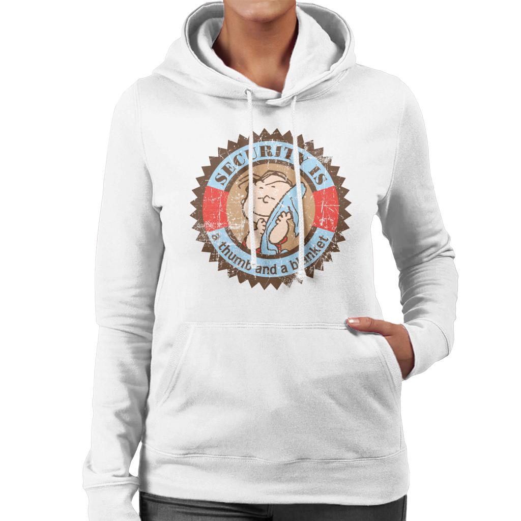 Peanuts Linus Van Pelt Security Is A Thumb And Blanket Women's Hooded Sweatshirt-ALL + EVERY