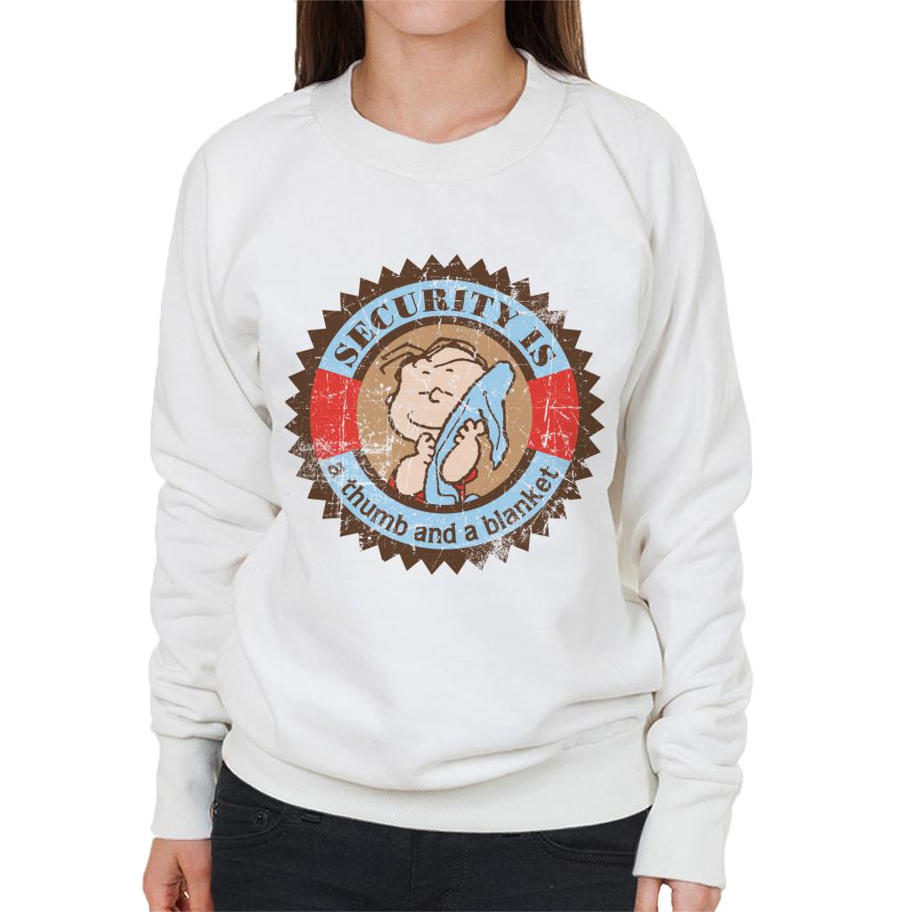 Peanuts Linus Van Pelt Security Is A Thumb And Blanket Women's Sweatshirt-ALL + EVERY