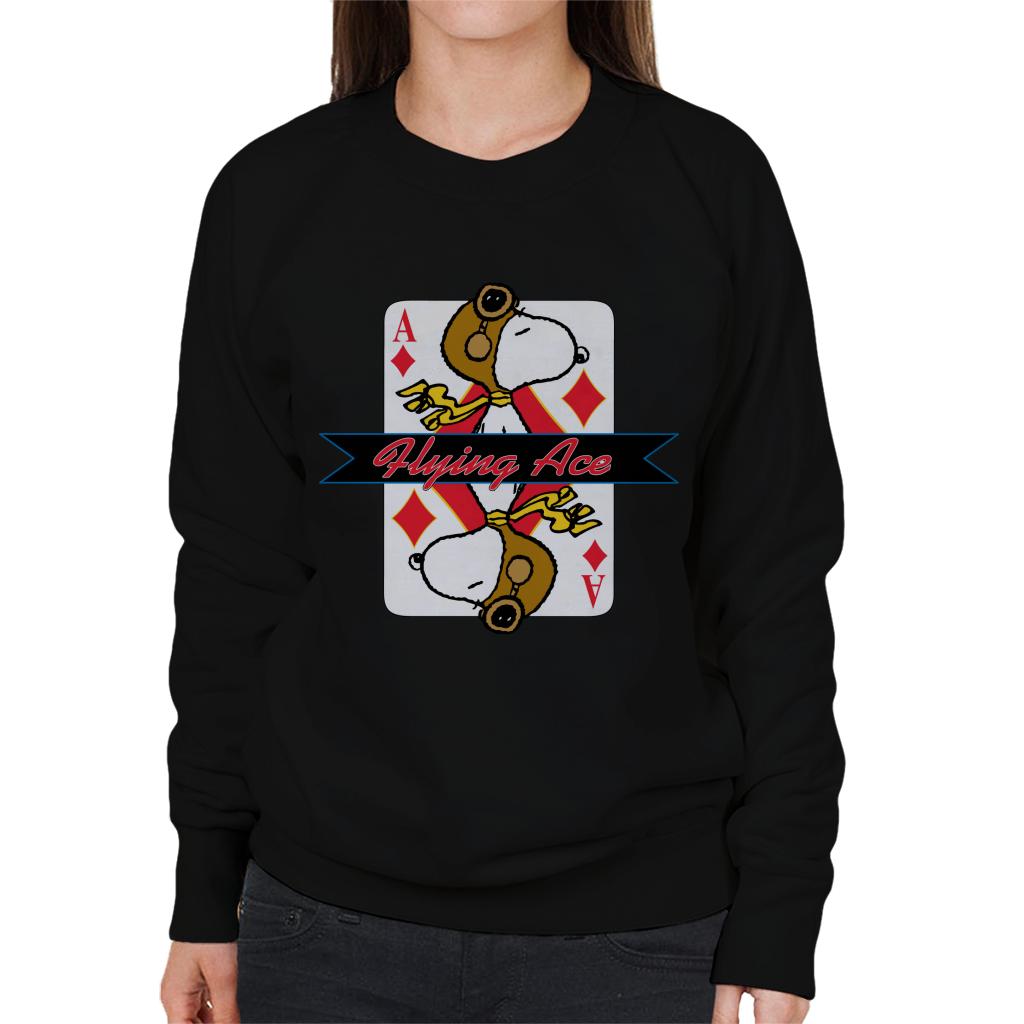 Peanuts Snoopy Flying Ace Women's Sweatshirt-ALL + EVERY