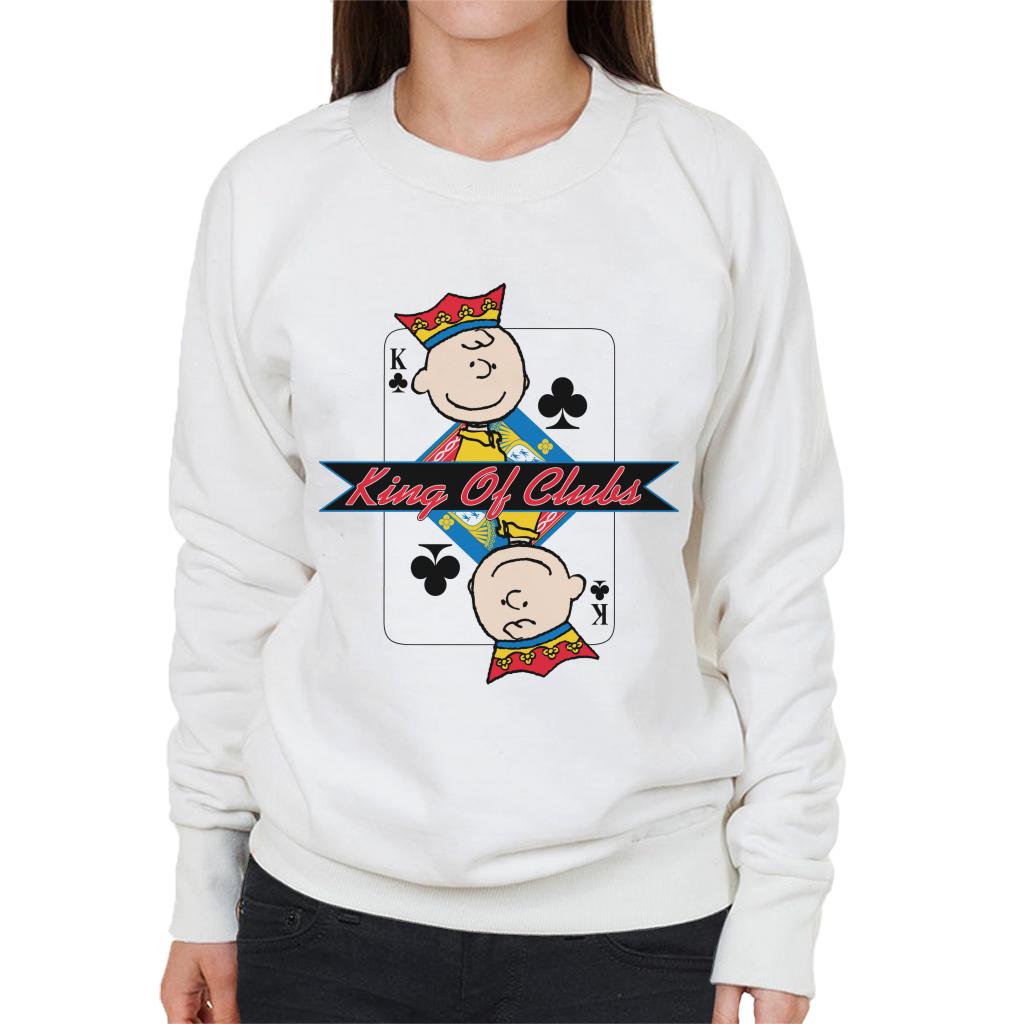 Peanuts Charlie Brown King Of Clubs Women's Sweatshirt-ALL + EVERY