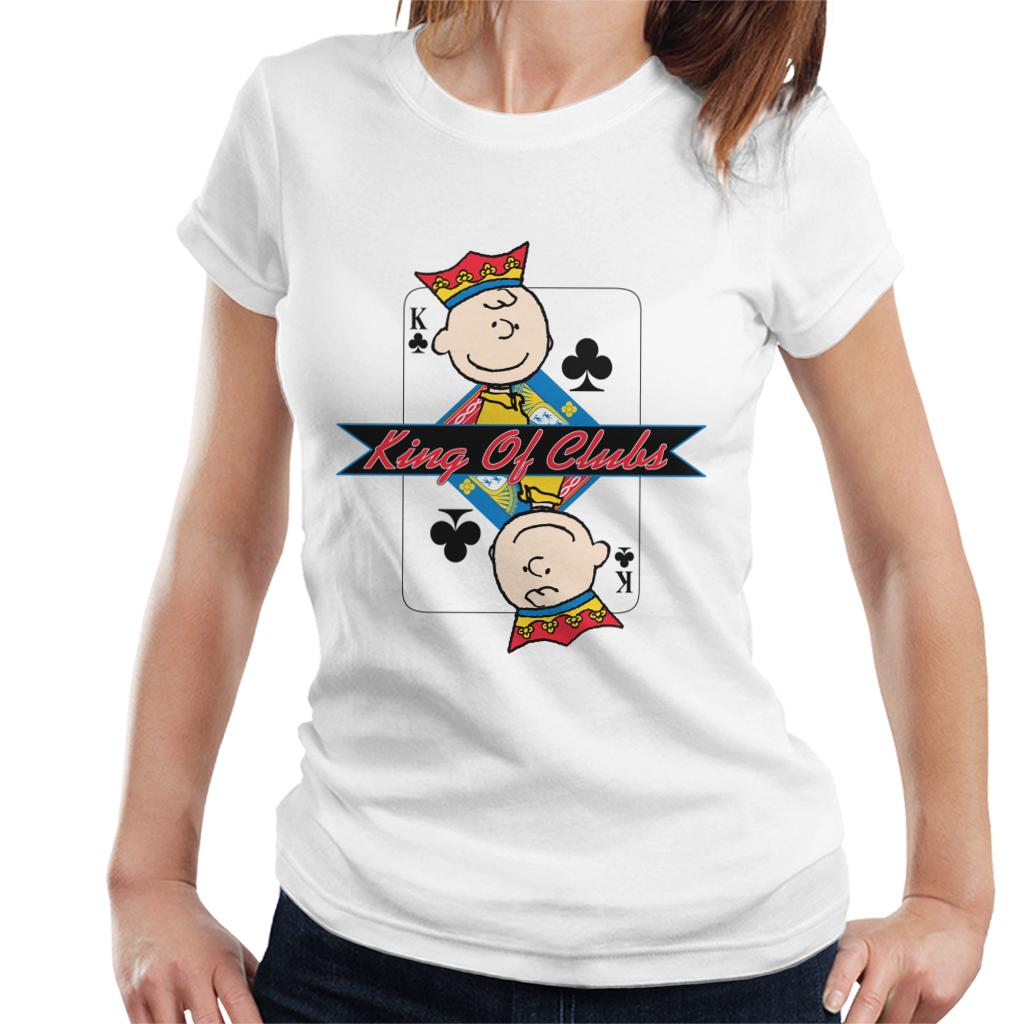 Peanuts Charlie Brown King Of Clubs Women's T-Shirt-ALL + EVERY