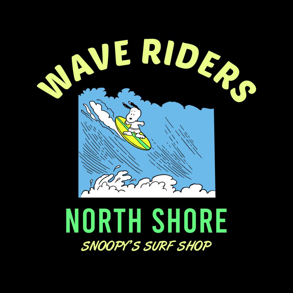 Peanuts Snoopy Wave Riders North Shore Women's T-Shirt-ALL + EVERY