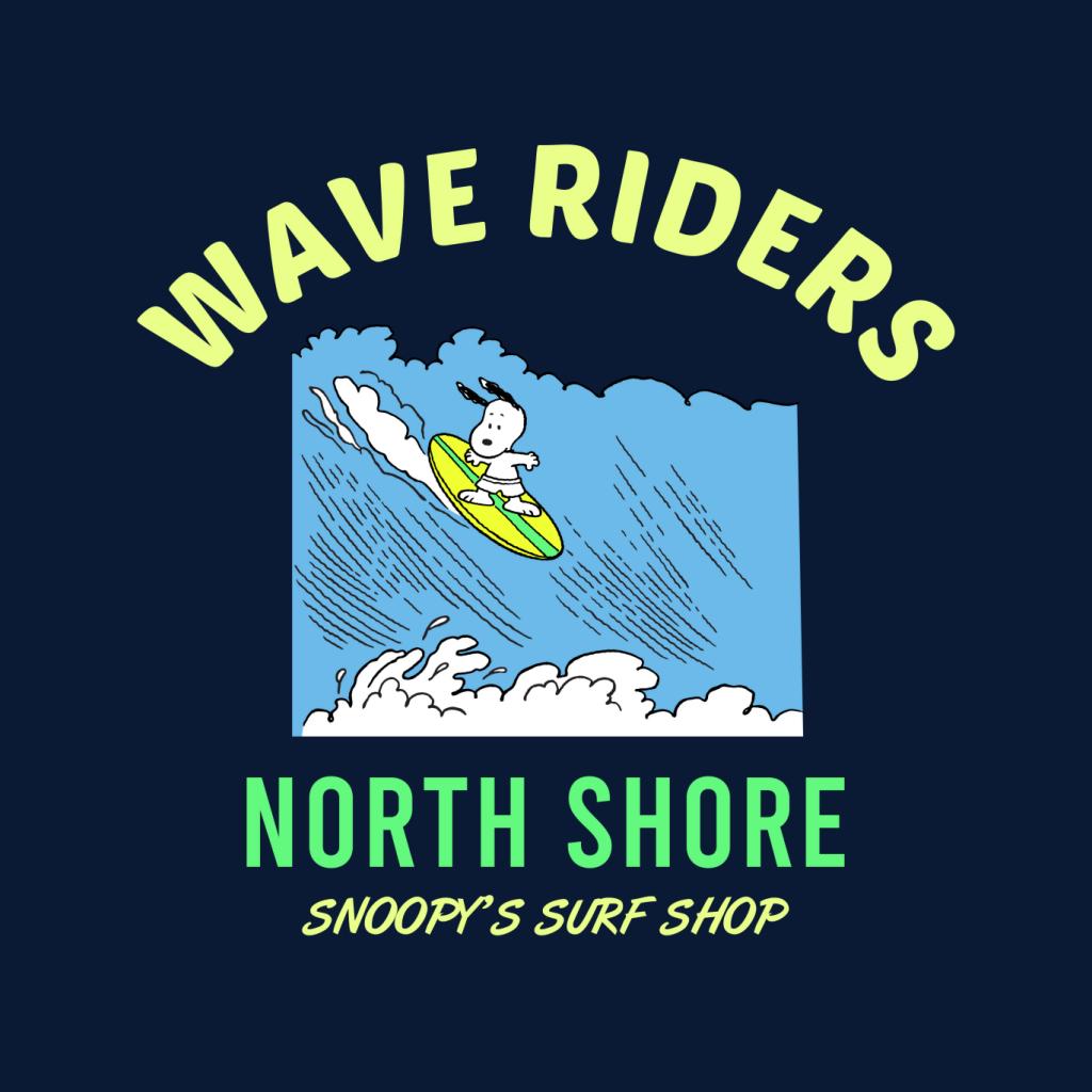 Peanuts Snoopy Wave Riders North Shore Men's T-Shirt-ALL + EVERY