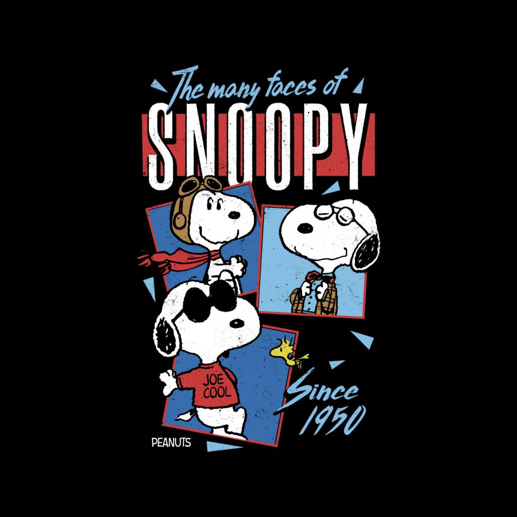 Peanuts The Many Faces Of Snoopy Women's T-Shirt-ALL + EVERY