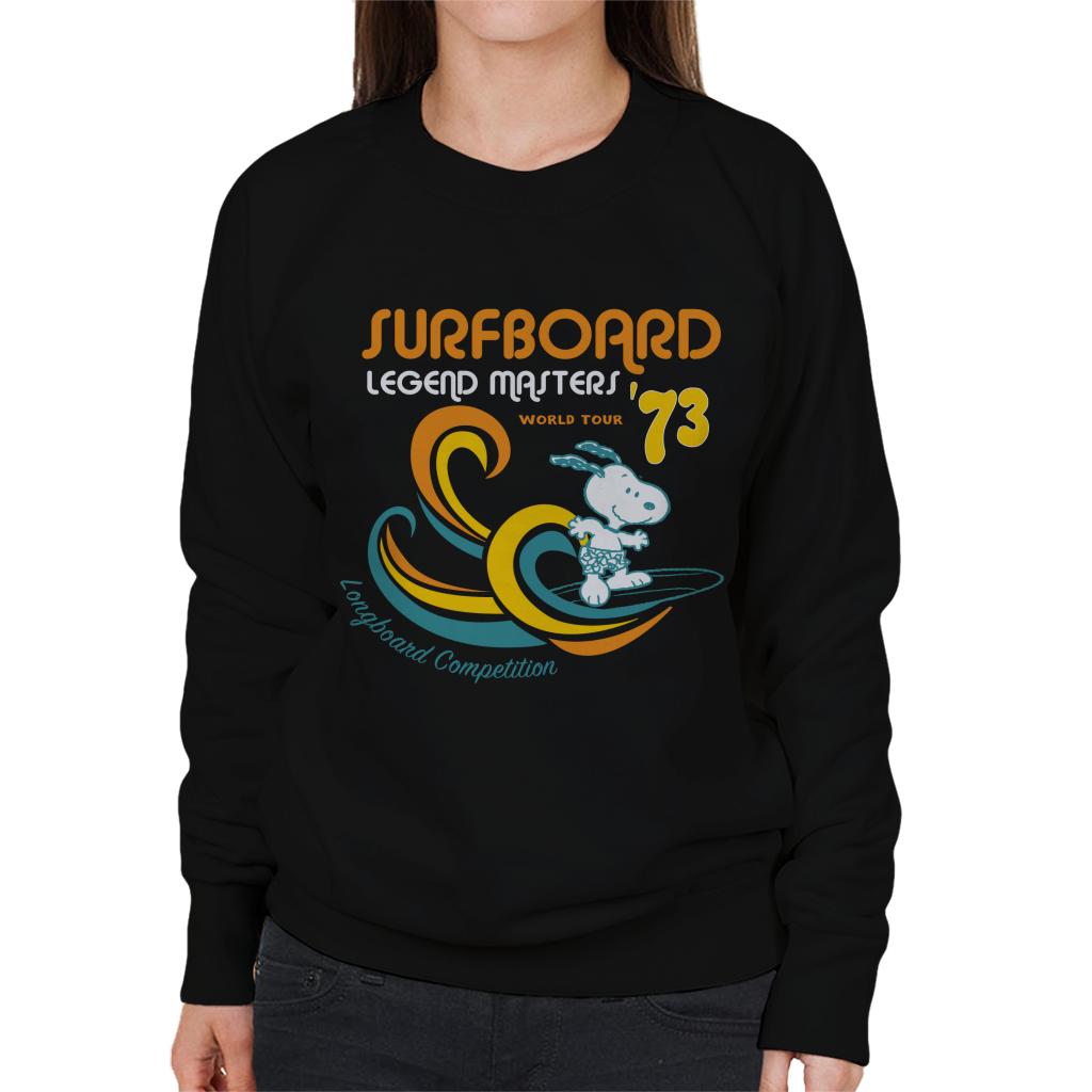 Peanuts Snoopy Surfboard World Tour 73 Women's Sweatshirt-ALL + EVERY