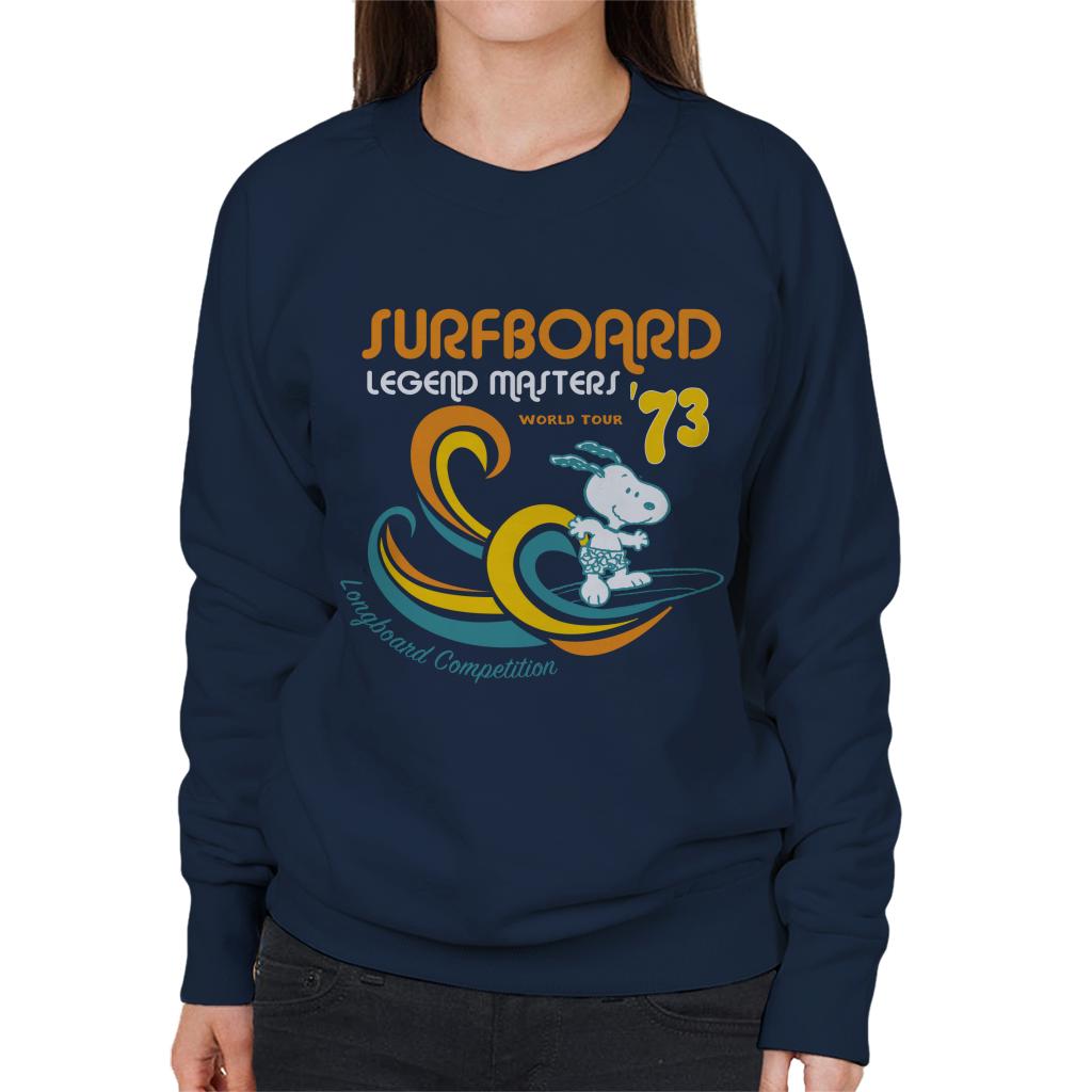 Peanuts Snoopy Surfboard World Tour 73 Women's Sweatshirt-ALL + EVERY