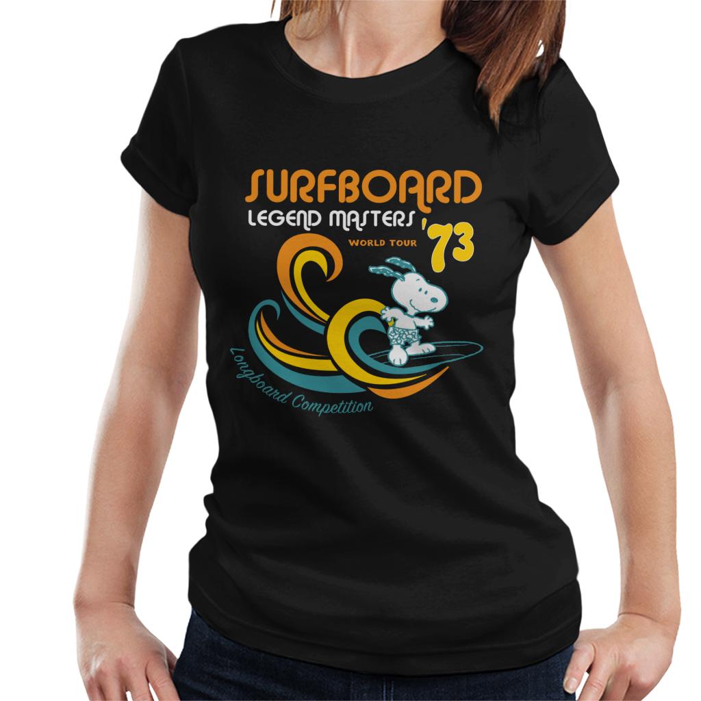 Peanuts Snoopy Surfboard World Tour 73 Women's T-Shirt-ALL + EVERY