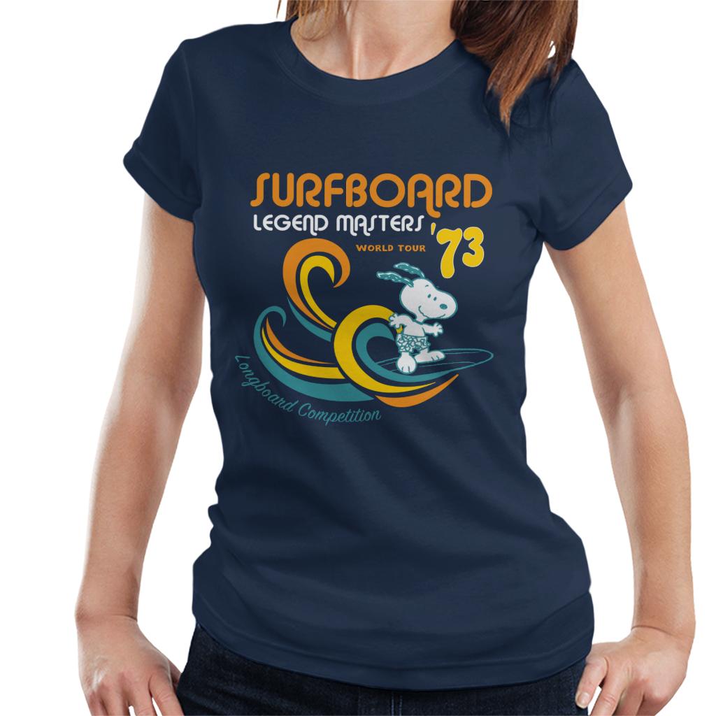 Peanuts Snoopy Surfboard World Tour 73 Women's T-Shirt-ALL + EVERY