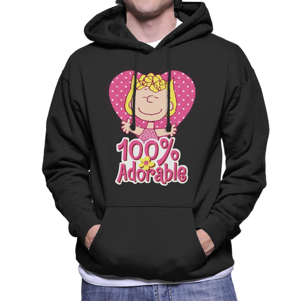 Peanuts Sally Brown Pink And Adorable Men's Hooded Sweatshirt-ALL + EVERY