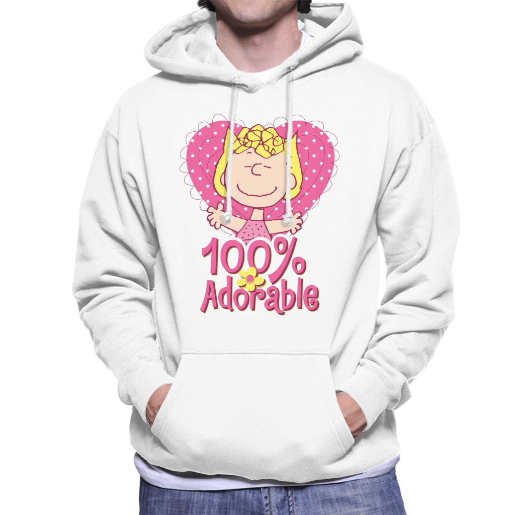 Peanuts Sally Brown Pink And Adorable Men's Hooded Sweatshirt-ALL + EVERY