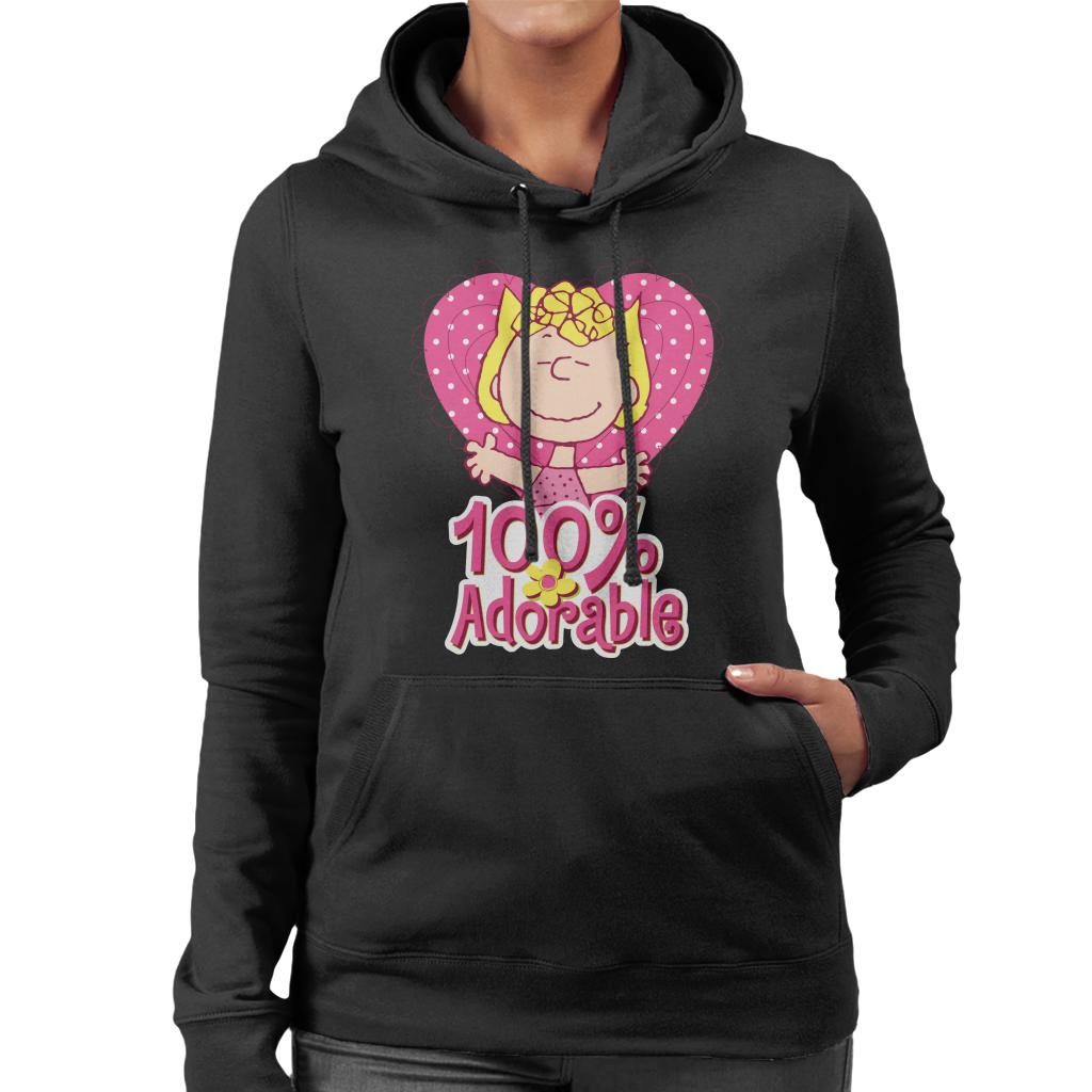 Peanuts Sally Brown Pink And Adorable Women's Hooded Sweatshirt-ALL + EVERY