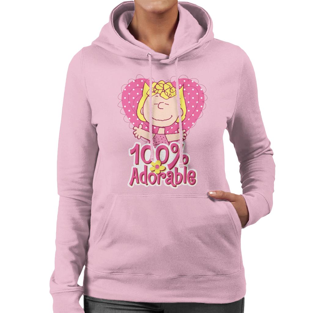 Peanuts Sally Brown Pink And Adorable Women's Hooded Sweatshirt-ALL + EVERY