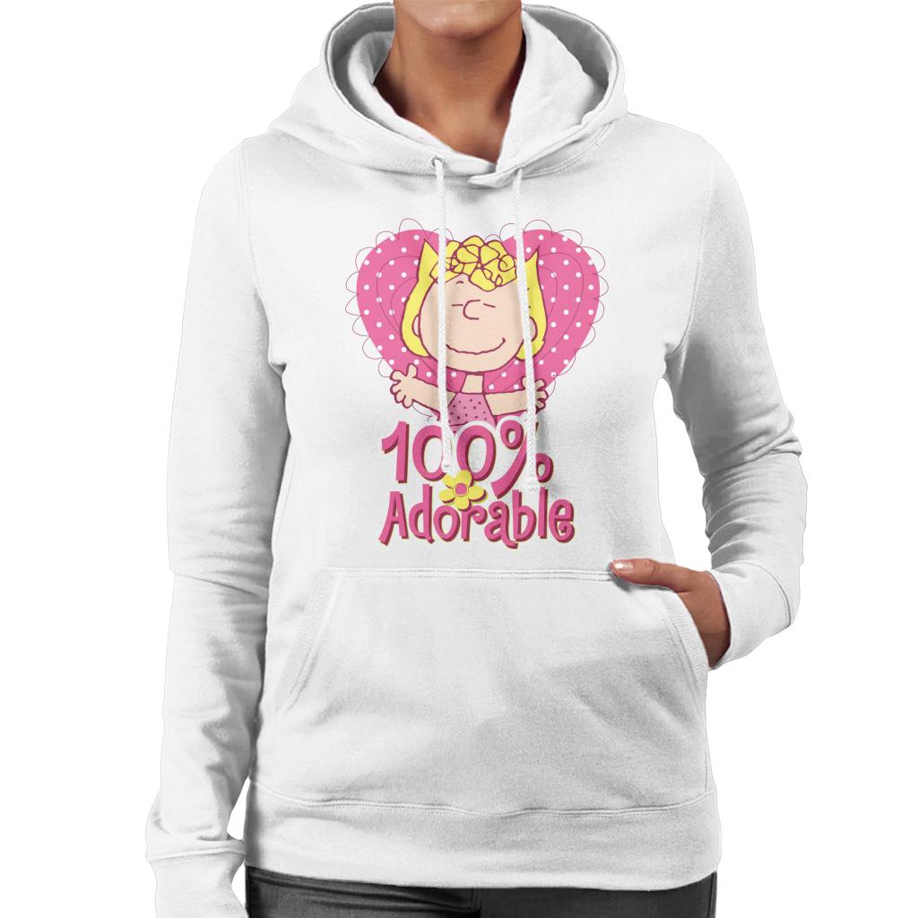 Peanuts Sally Brown Pink And Adorable Women's Hooded Sweatshirt-ALL + EVERY