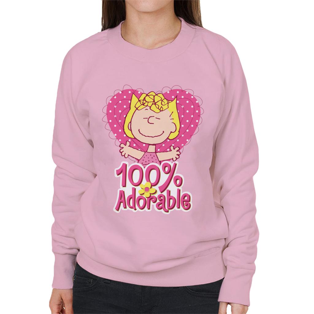 Peanuts Sally Brown Pink And Adorable Women's Sweatshirt-ALL + EVERY