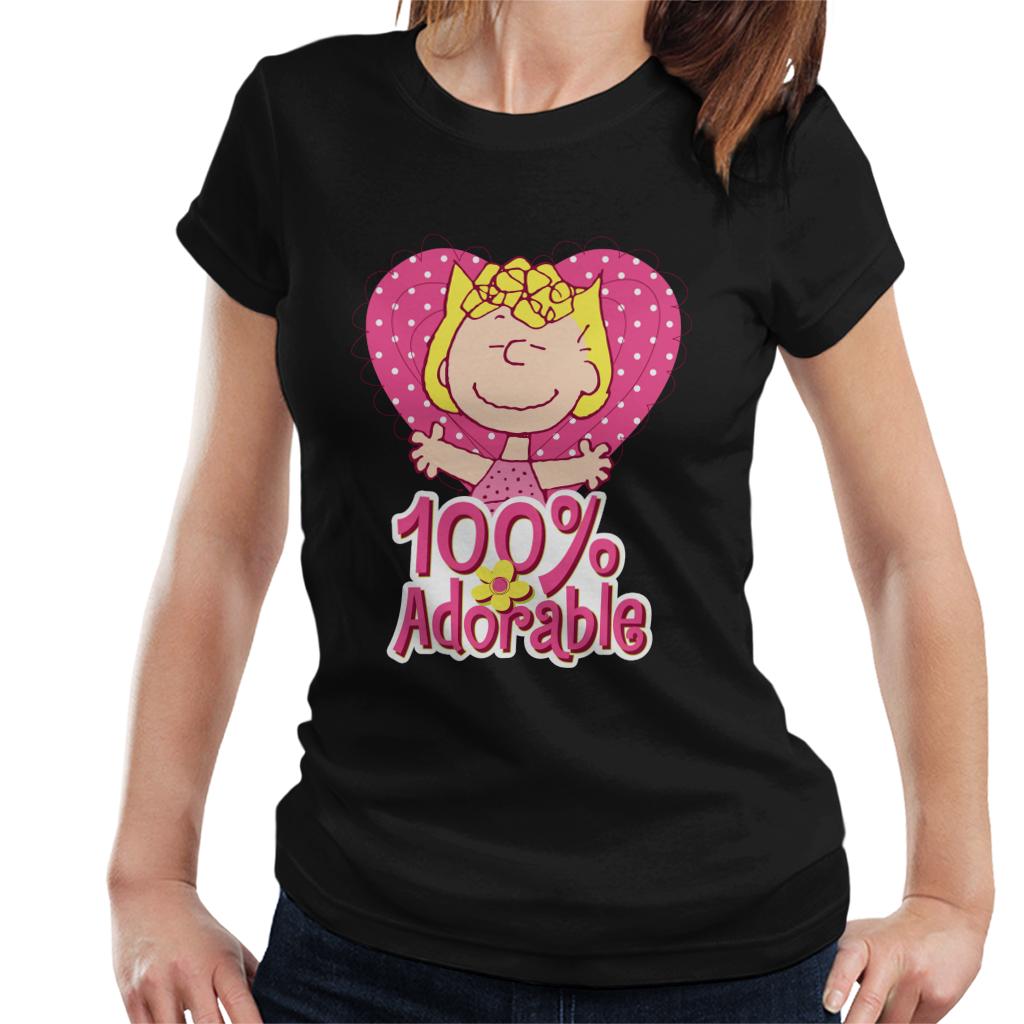 Peanuts Sally Brown Pink And Adorable Women's T-Shirt-ALL + EVERY