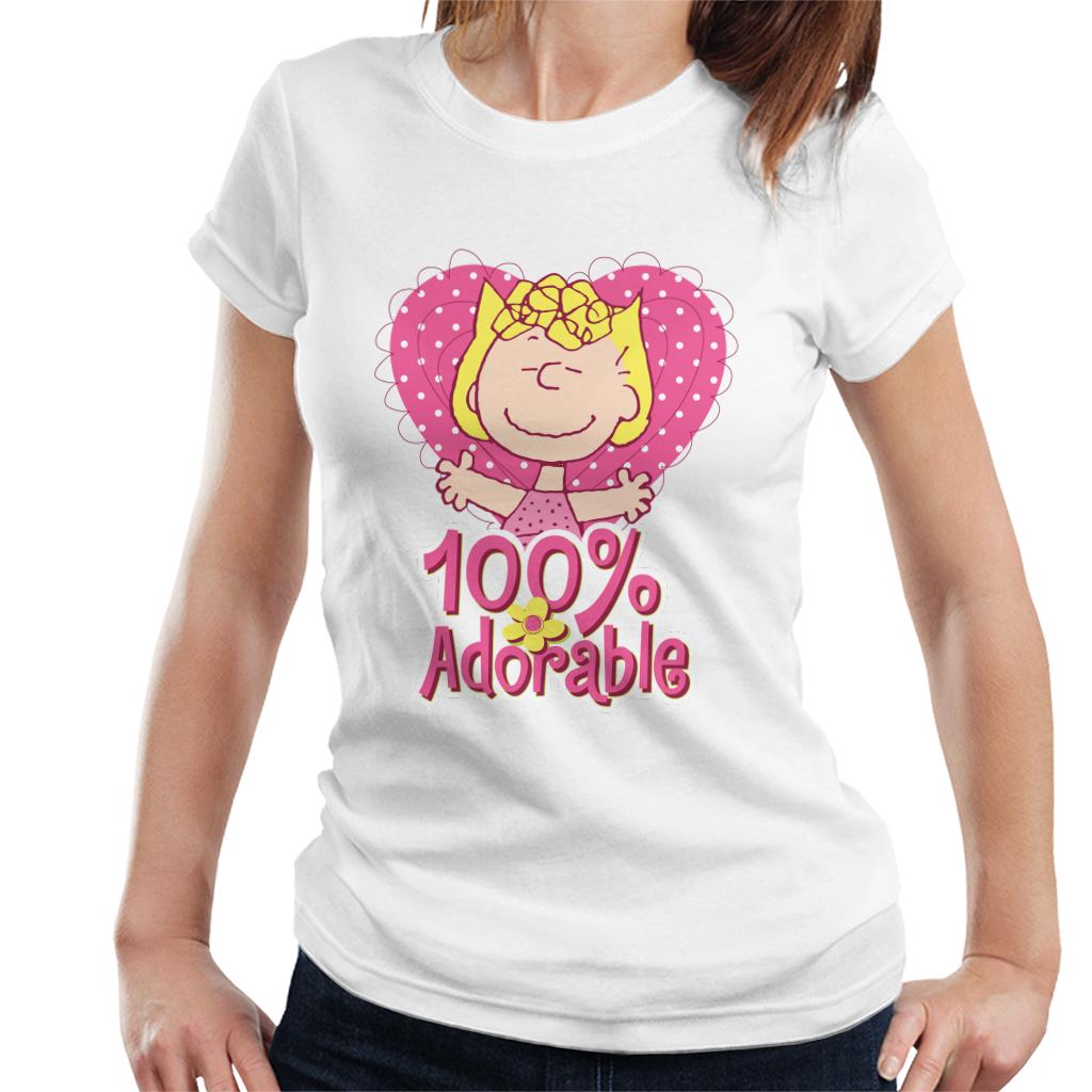 Peanuts Sally Brown Pink And Adorable Women's T-Shirt-ALL + EVERY