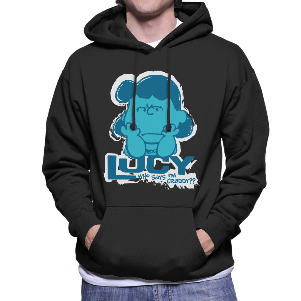 Peanuts Lucy Van Pelt Who Says Im Crabby Men's Hooded Sweatshirt-ALL + EVERY