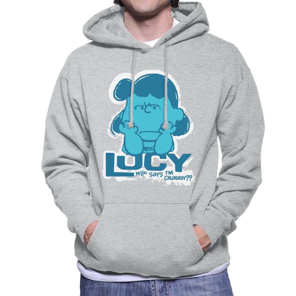 Peanuts Lucy Van Pelt Who Says Im Crabby Men's Hooded Sweatshirt-ALL + EVERY