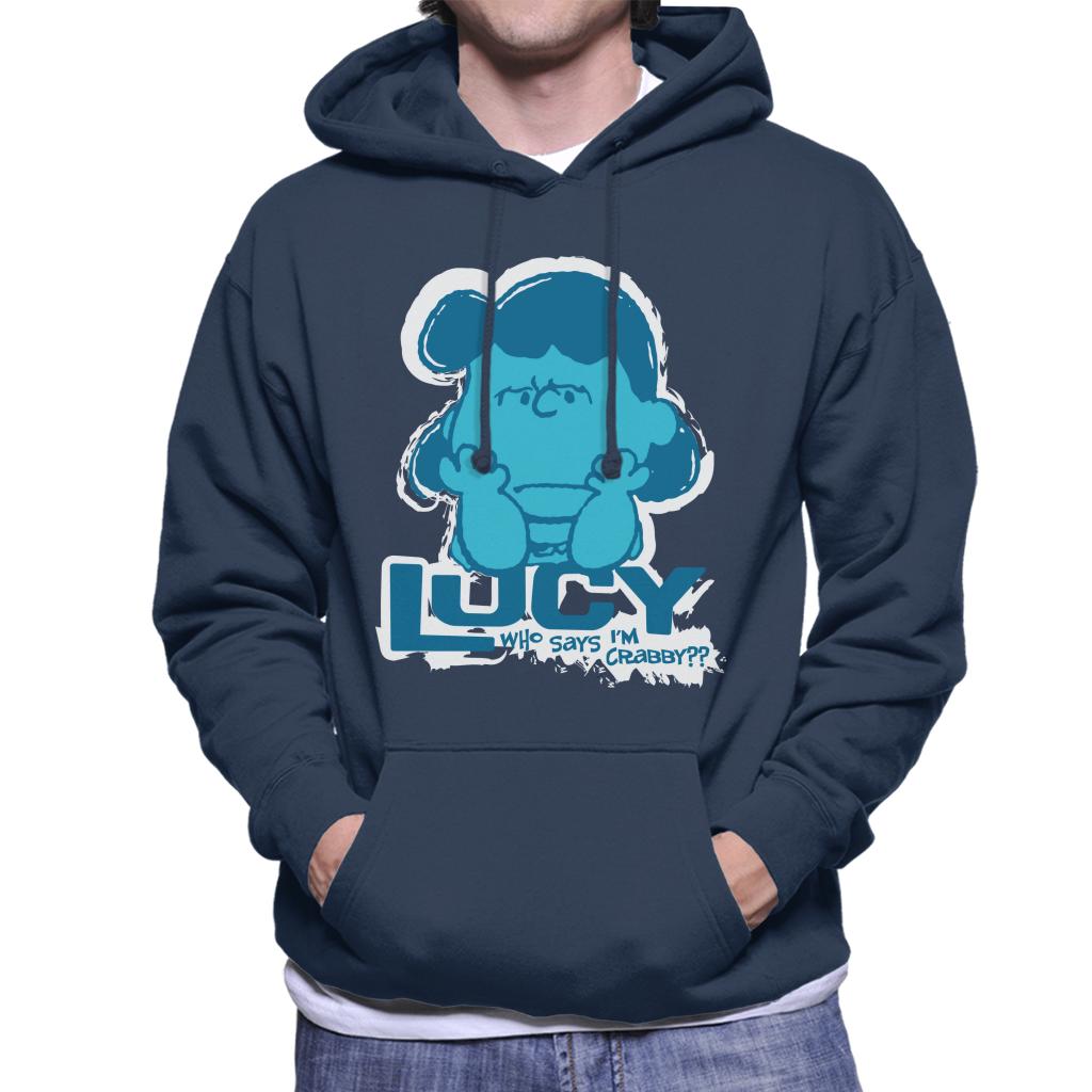 Peanuts Lucy Van Pelt Who Says Im Crabby Men's Hooded Sweatshirt-ALL + EVERY