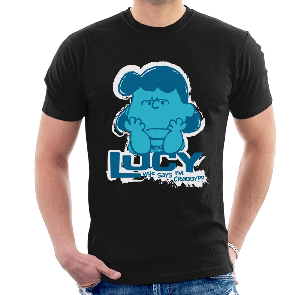 Peanuts Lucy Van Pelt Who Says Im Crabby Men's T-Shirt-ALL + EVERY