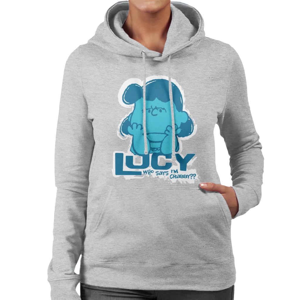 Peanuts Lucy Van Pelt Who Says Im Crabby Women's Hooded Sweatshirt-ALL + EVERY