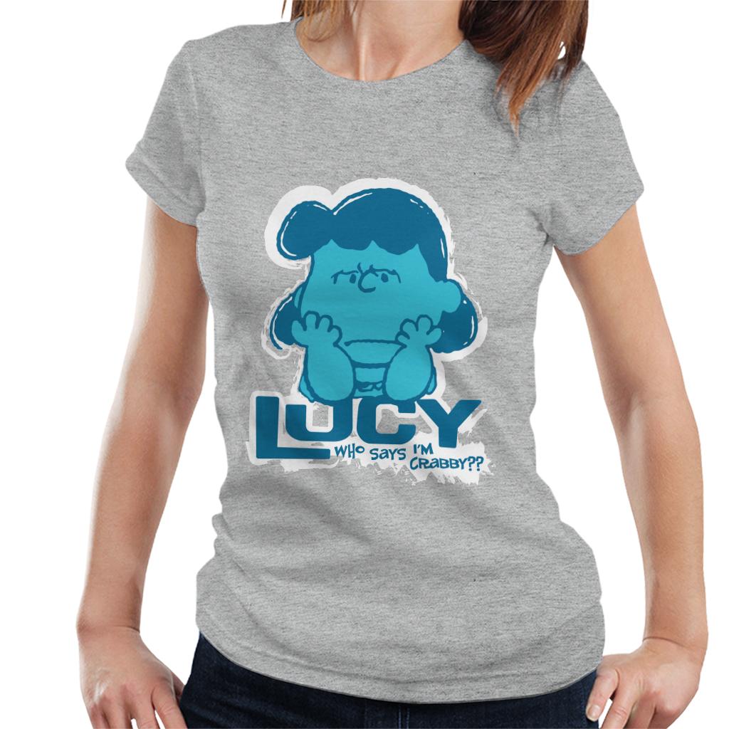 Peanuts Lucy Van Pelt Who Says Im Crabby Women's T-Shirt-ALL + EVERY