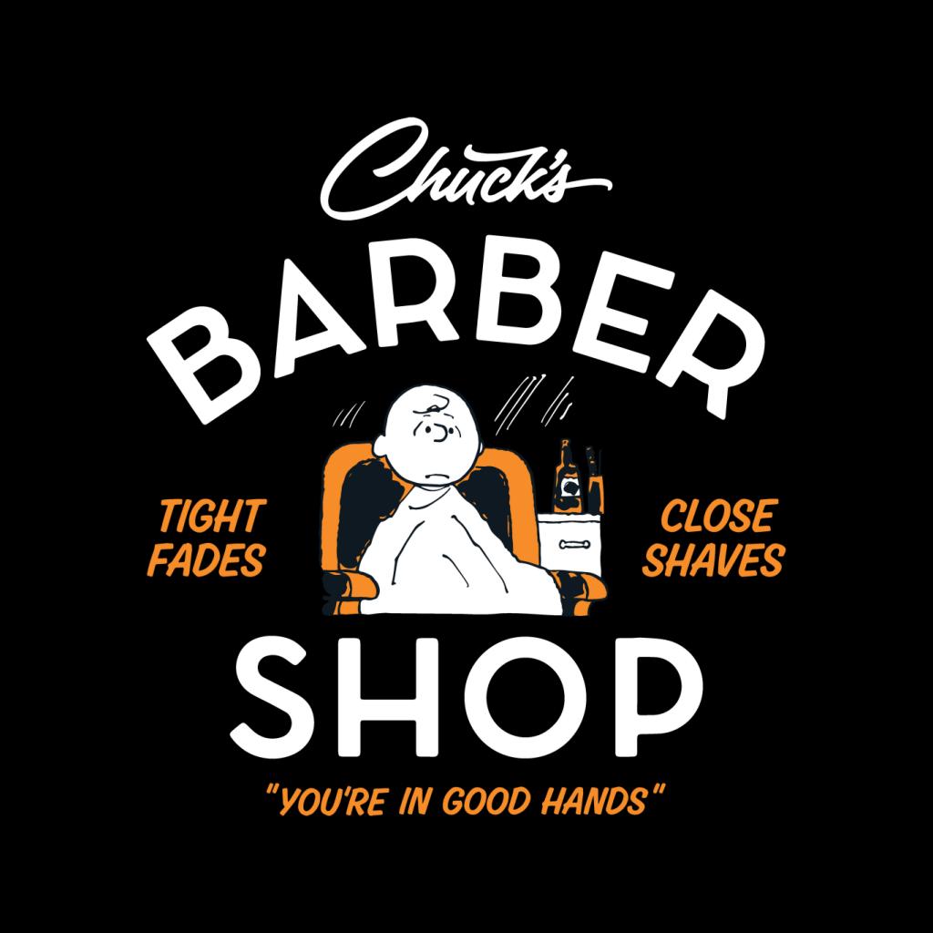 Peanuts Charlie Brown Chucks Barber Shop Men's Hooded Sweatshirt-ALL + EVERY