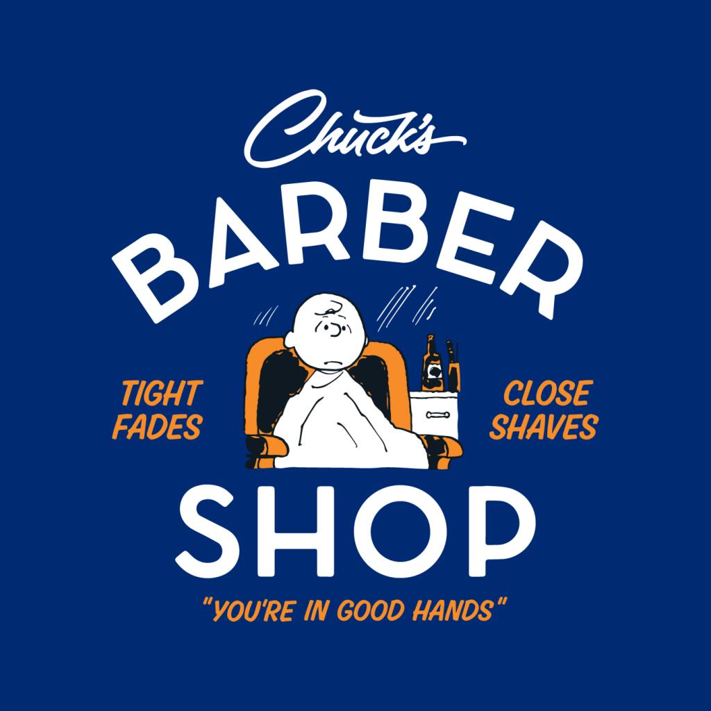 Peanuts Charlie Brown Chucks Barber Shop Women's T-Shirt-ALL + EVERY