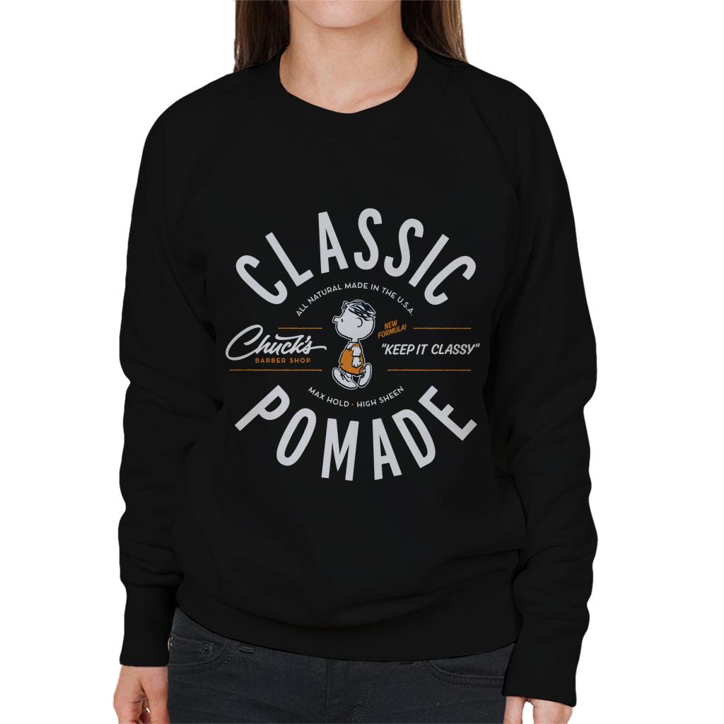 Peanuts Shermy Classic Pomade Women's Sweatshirt-ALL + EVERY