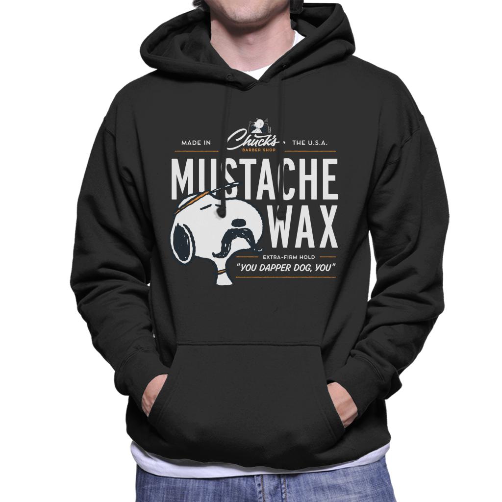 Peanuts Snoopy Mustache Wax Men's Hooded Sweatshirt-ALL + EVERY