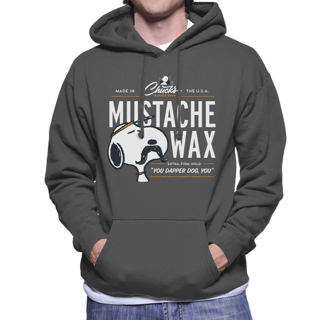 Peanuts Snoopy Mustache Wax Men's Hooded Sweatshirt-ALL + EVERY