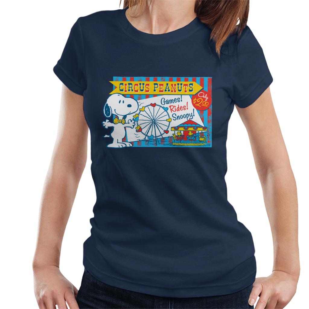 Peanuts Snoopy Circus Games And Rides Women's T-Shirt-ALL + EVERY