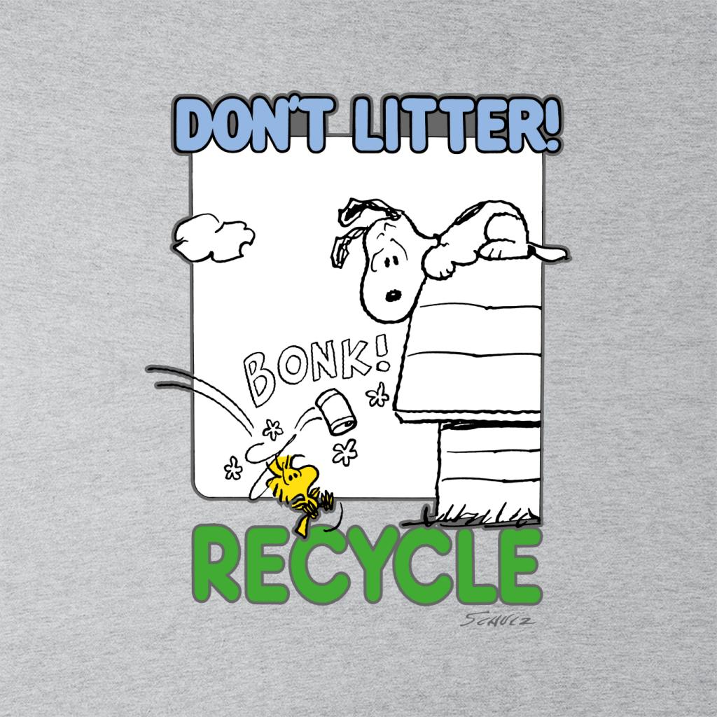 Peanuts Snoopy Woodstock Dont Litter Recycle Men's Hooded Sweatshirt-ALL + EVERY