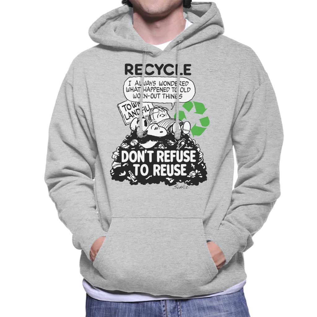 Peanuts Snoopy Dont Refuse To Reuse Men's Hooded Sweatshirt-ALL + EVERY