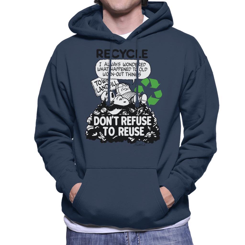 Peanuts Snoopy Dont Refuse To Reuse Men's Hooded Sweatshirt-ALL + EVERY