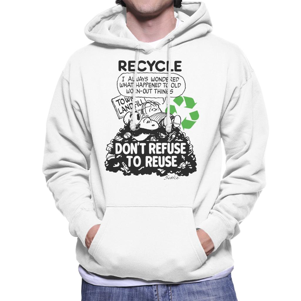 Peanuts Snoopy Dont Refuse To Reuse Men's Hooded Sweatshirt-ALL + EVERY